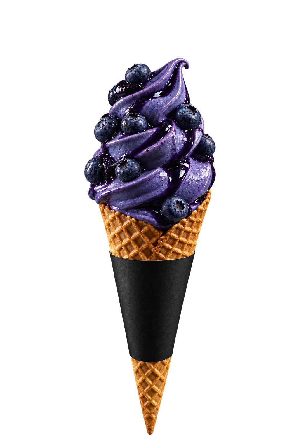 A cone of Midnight Blueberry & Wildflower Honey